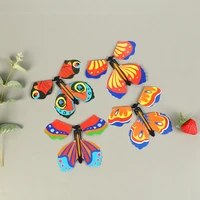 3 pack flying magic butterfly creative fancy kids magic prop toy rubber band power surprise birthday wedding card gift mystery