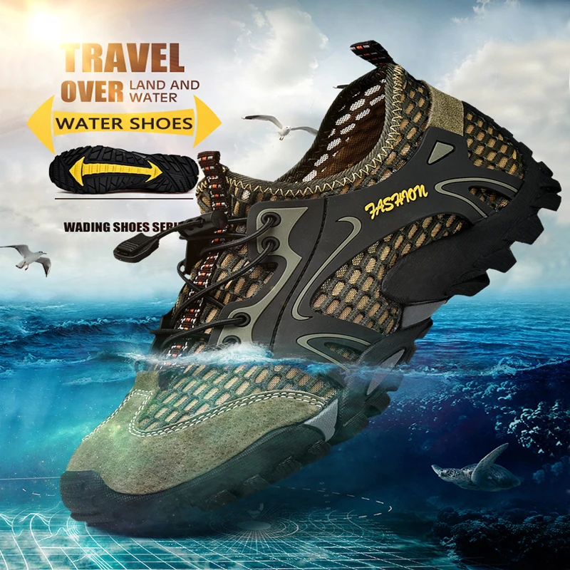 Unisex Hiking Shoes Men Beach Sandals Upstream Aqua Shoes Quick Dry Nonslip Outdoor Sport Shoes Breathable Diving Trekking Shoes