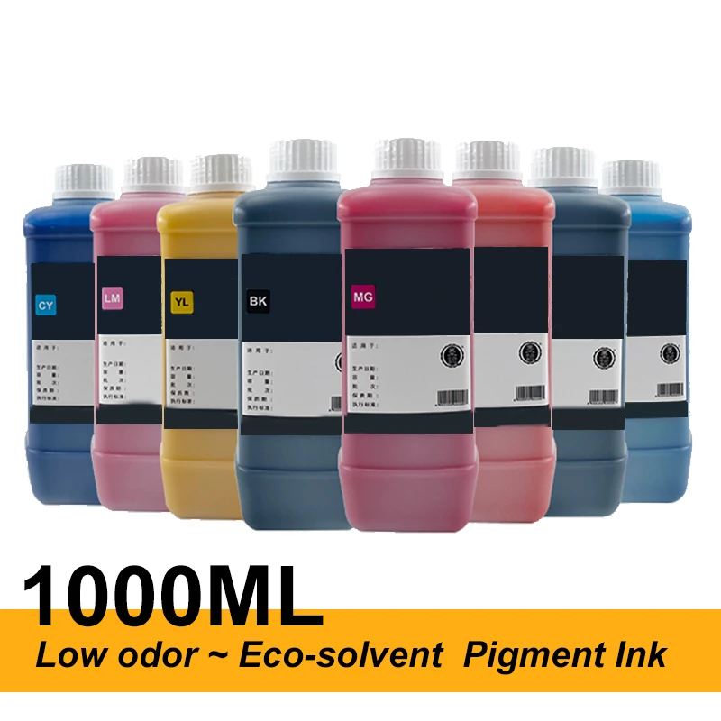 1000 мл пигмент низкий запах Эко-растворитель чернила для Epson DX4 DX5 DX6 DX7 XP600 TX800