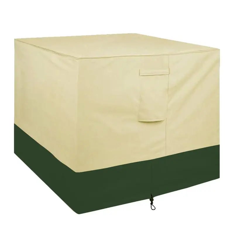 

Central Ac Cover 600D Ac Cover For Outside Unit Light Weight Material Weather Resistant Elastic Hem Waterproof AC Equipment For