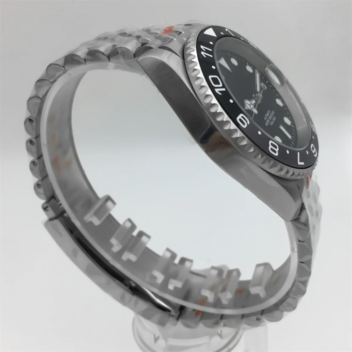 Мужские часы NH34 GMT 40 мм с черно-серым керамическим безелем Сапфировое стекло