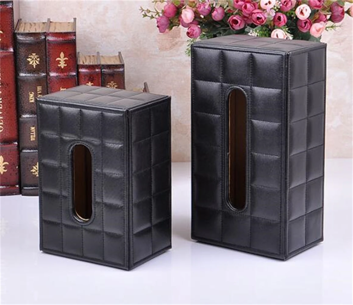 

Universal Car PU Leather Tissue Box Cover Paper Hotel Car Home Napkin Holder Case
