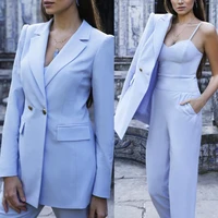 women suits custom made slim fit peaked lapel double breasted blazercamisolepant formal daily fashion 3 pieces evening wear