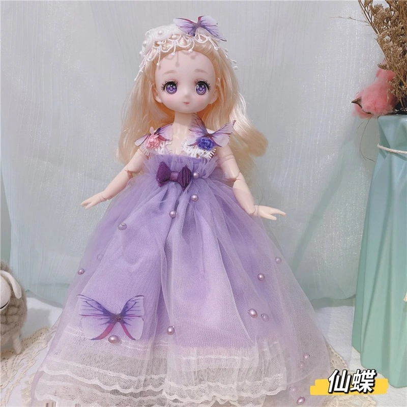 1/6 Bjd Аниме Кукла полный набор 28 см милый комикс лицо куклы игрушки с одеждой