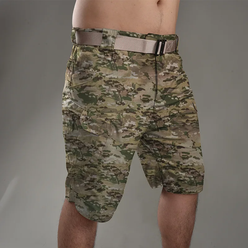 Cargo Shorts Men 2022 Summer Army Military Tactical Homme Shorts Casual Solid Multi-Pocket Male Cargo Shorts Plus Size