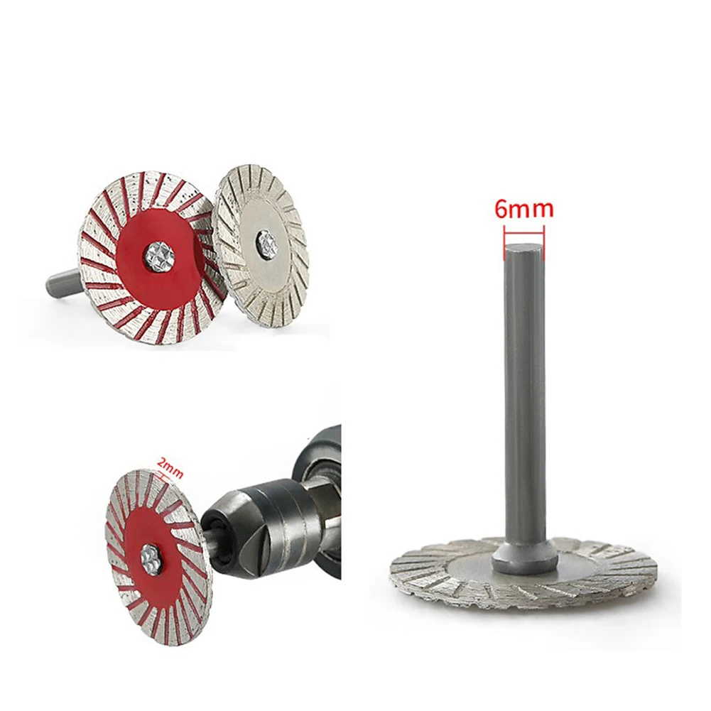 

6mm Shank Circular Saw Blades Wood Metal Stone Cutting Blade Discs With Mandrel Rotary Diamond Turbo Disc Granite Marble