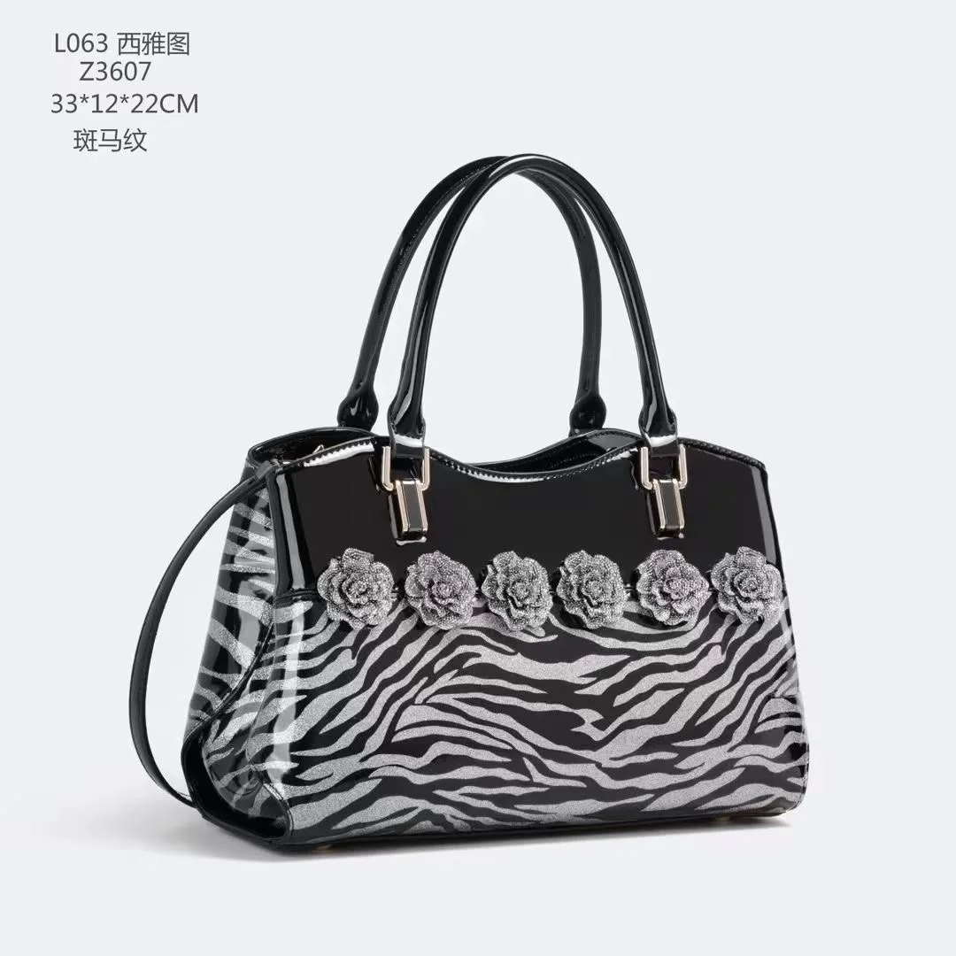 

Genuine leather new crocodile pattern portable crossbody leopard pattern fashionable temperament women's bag