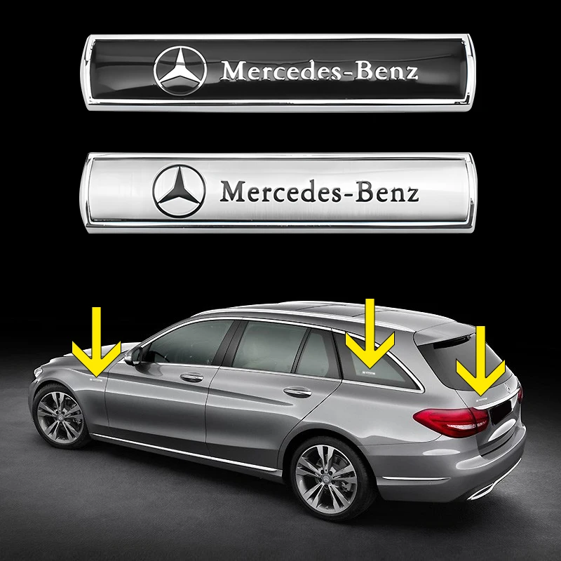 2 шт. металлическая наклейка на автомобиль эмблема для Mercedes Benz AMG GLE GLS CLS GLC CLA GLA GLK ML