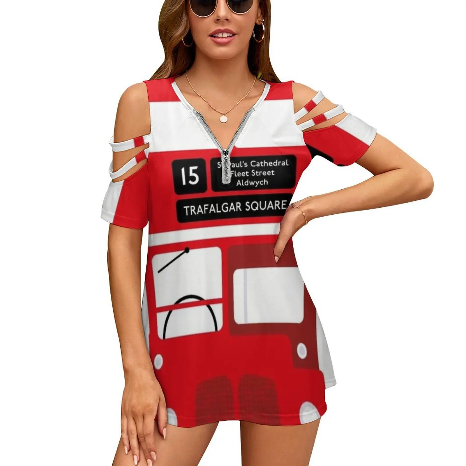 

Женская футболка с длинным рукавом и V-образным вырезом