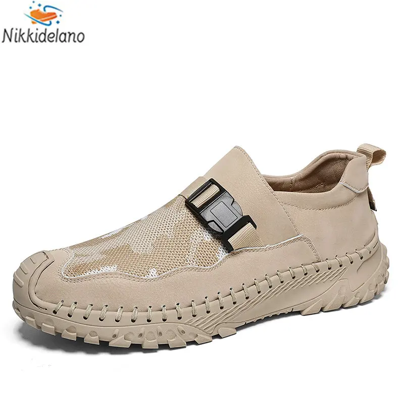 

Brand Men's Sneakers Breathable Casual Shoes Men Mesh Lace-up Comfortable Outdoor Walking Footwear Fashion Plus Size Men Shoes