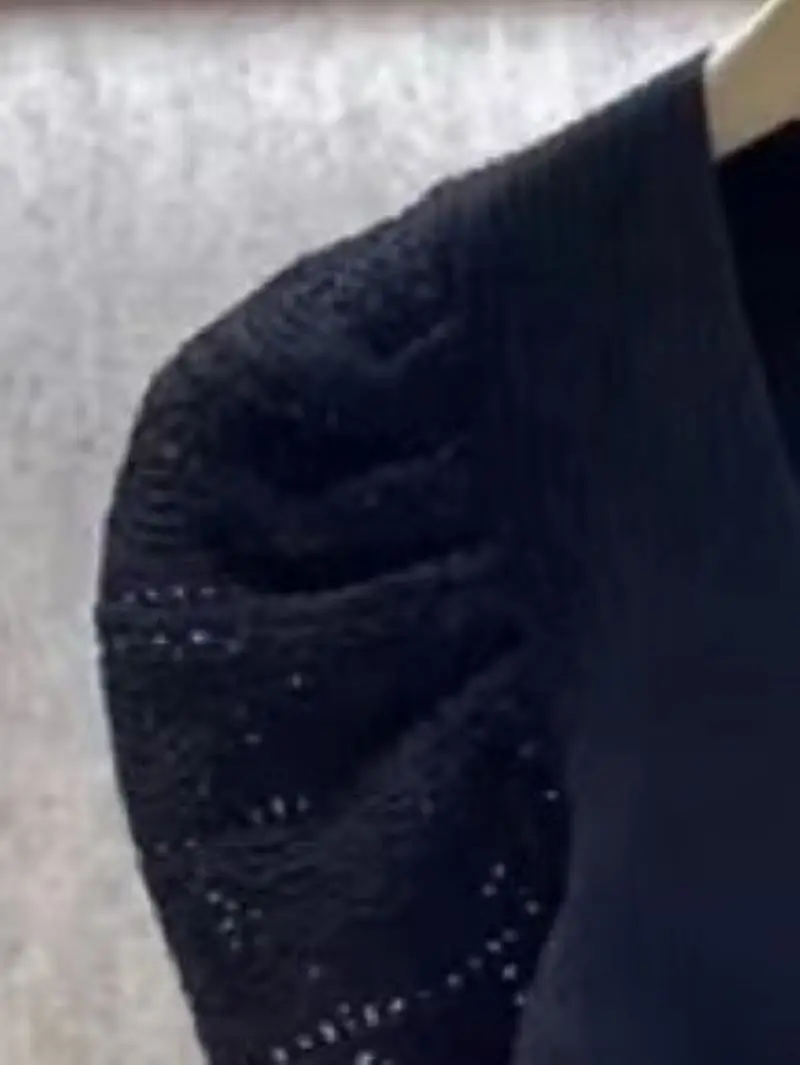 

Женская футболка с вырезами и пышными рукавами, однотонный тонкий вязаный пуловер с V-образным вырезом