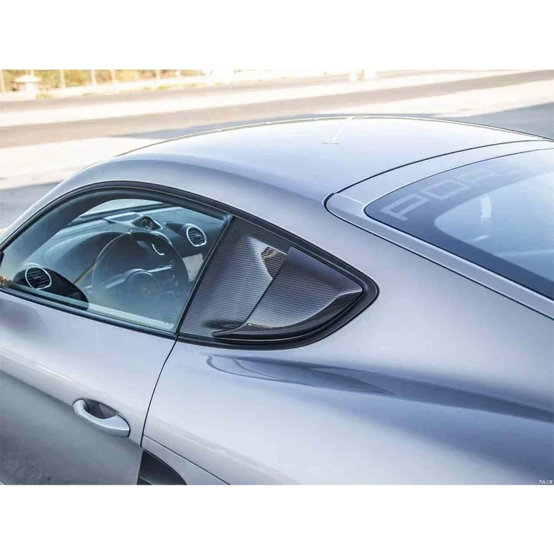 Для Porsche 718 981 982 Cabon волокно Tuyere Стайлинг автомобиля Жалюзи на заднее окно Боковые