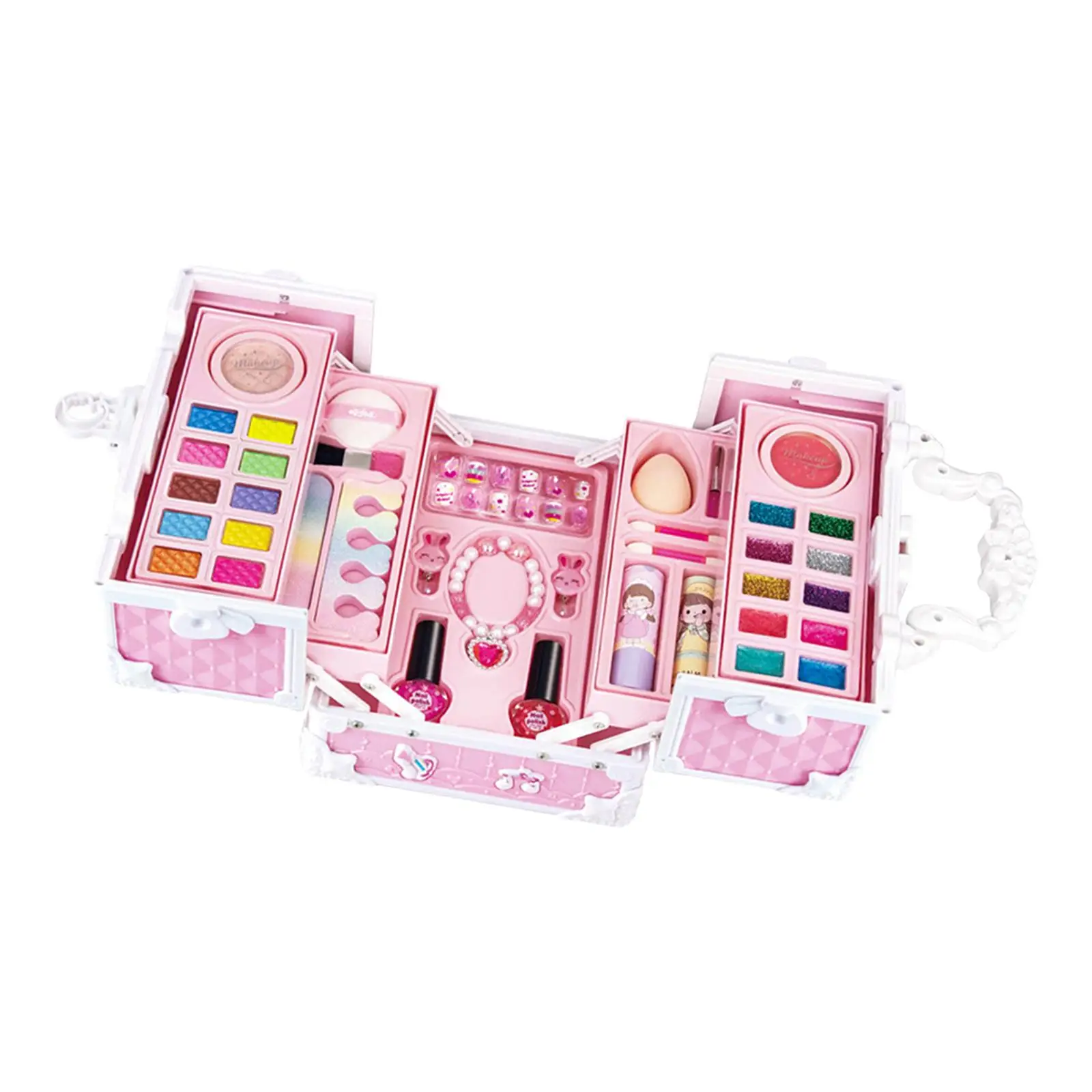 

Pretend Makeup Kits Vanity Set Girls Toy Washable Makeup Girls Toys for Toddlers Children Age 3 4 5+ Girls Birthday Toys Gift