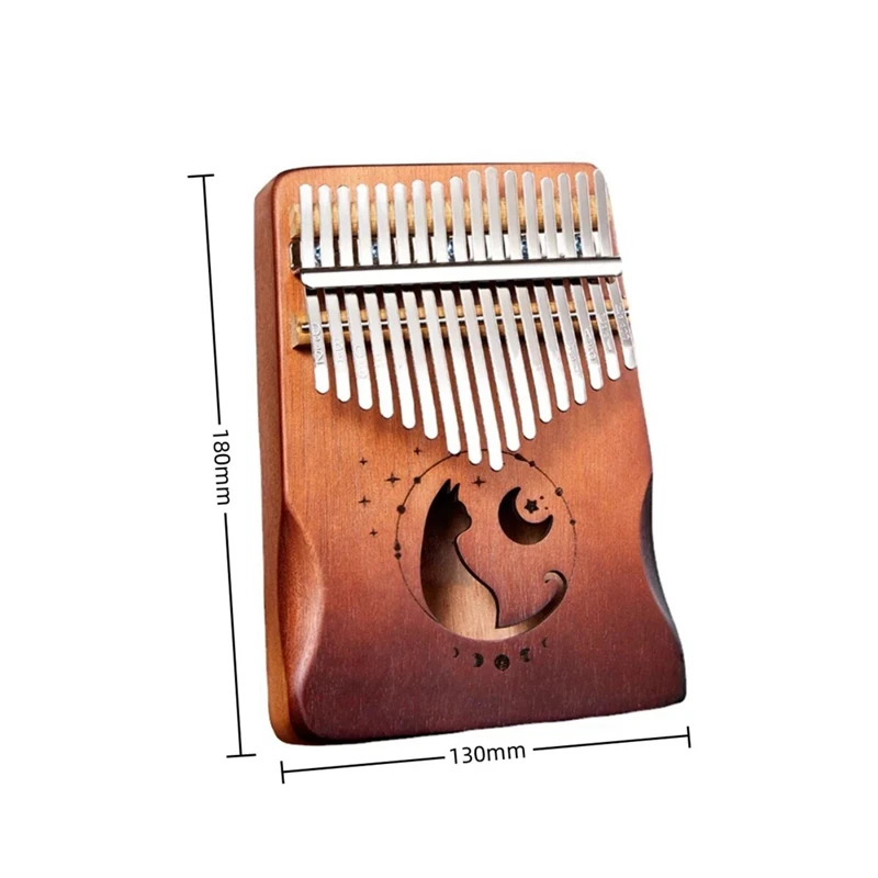 17 клавиш Kalimba Thumb Piano клавиатура из цельного дерева шпона музыкальный инструмент