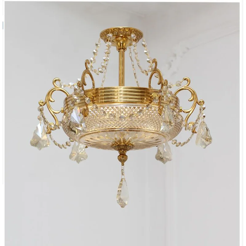 

Led Art Chandelier Pendant Lamp Ceiling Light Modern Copper European Deco Bedroom living Bulb Indoor D42cm D52cm Sizes Candle