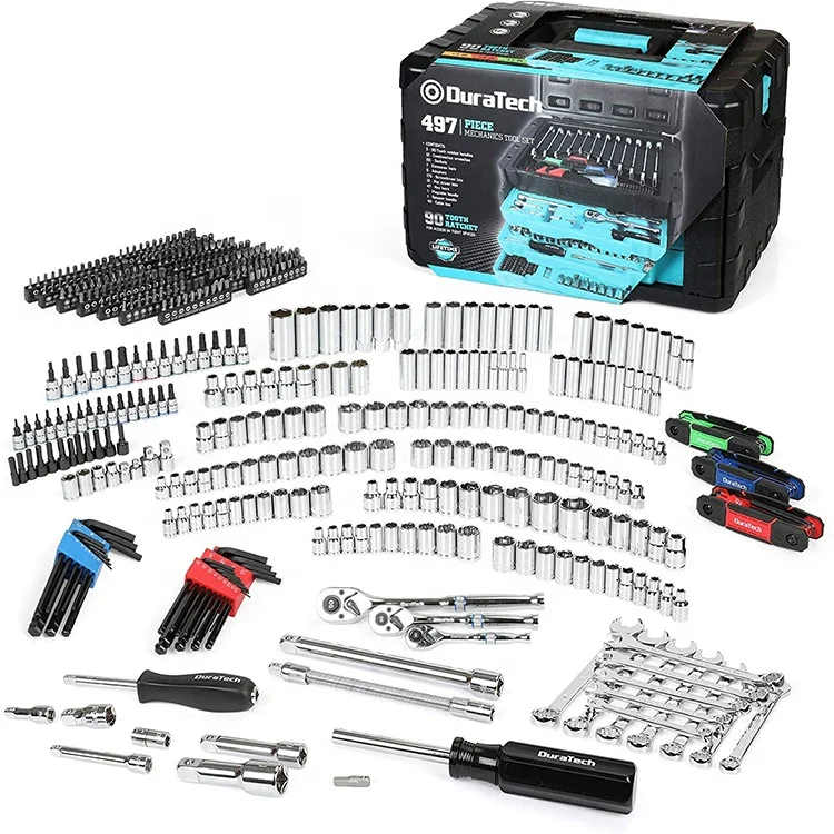 

DURATECH 497pcs Mechanics Tool Set professional hand tool set Wrench Set with 3 Drawer Tool Box