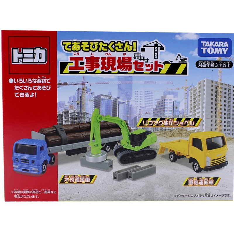 

Takara Tomy Tomica Construction Site Set Diecast Miniature Vehicle Model Hot Pop Kids Toys Magic Light Kids Car Bauble