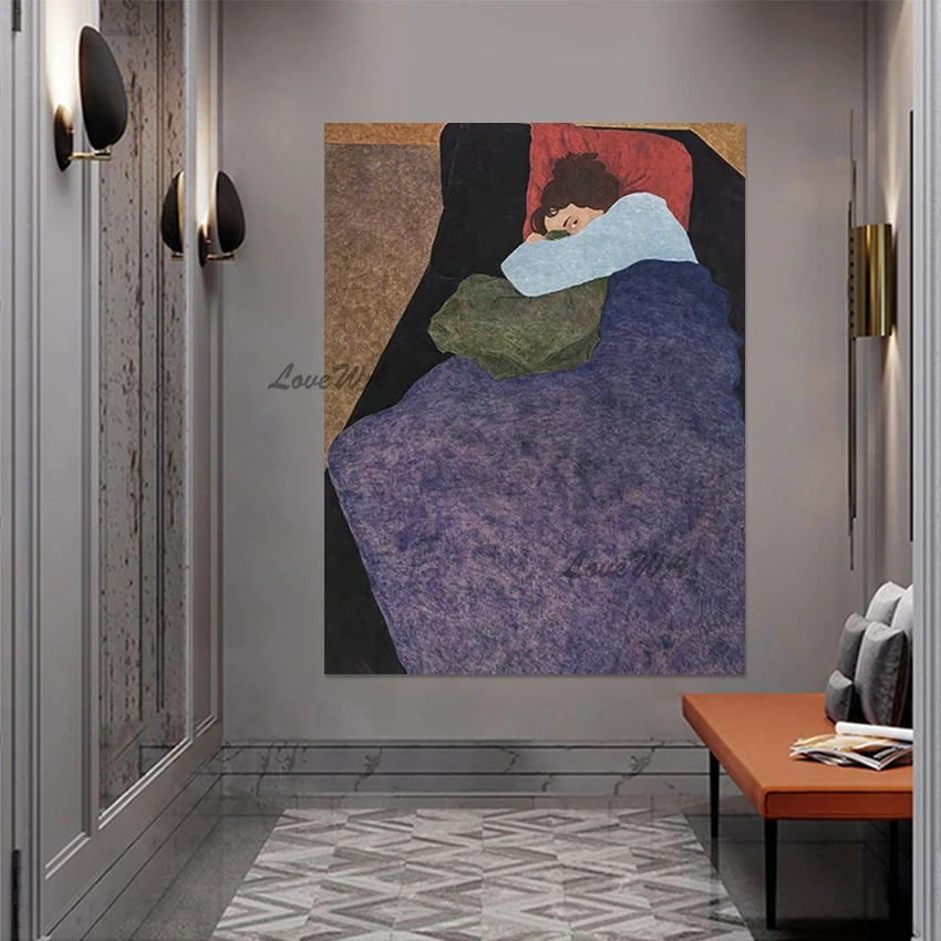 Абстрактная текстурированная картина маслом для девушки