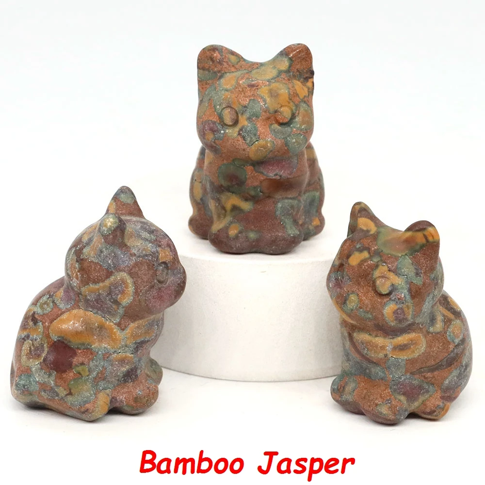 

1,2 дюйма, искусственный камень, кристалл, кварц, ручная работа, статуэтка животного, рейки, драгоценный камень, Китти, ремесло, украшение для дома, подарок