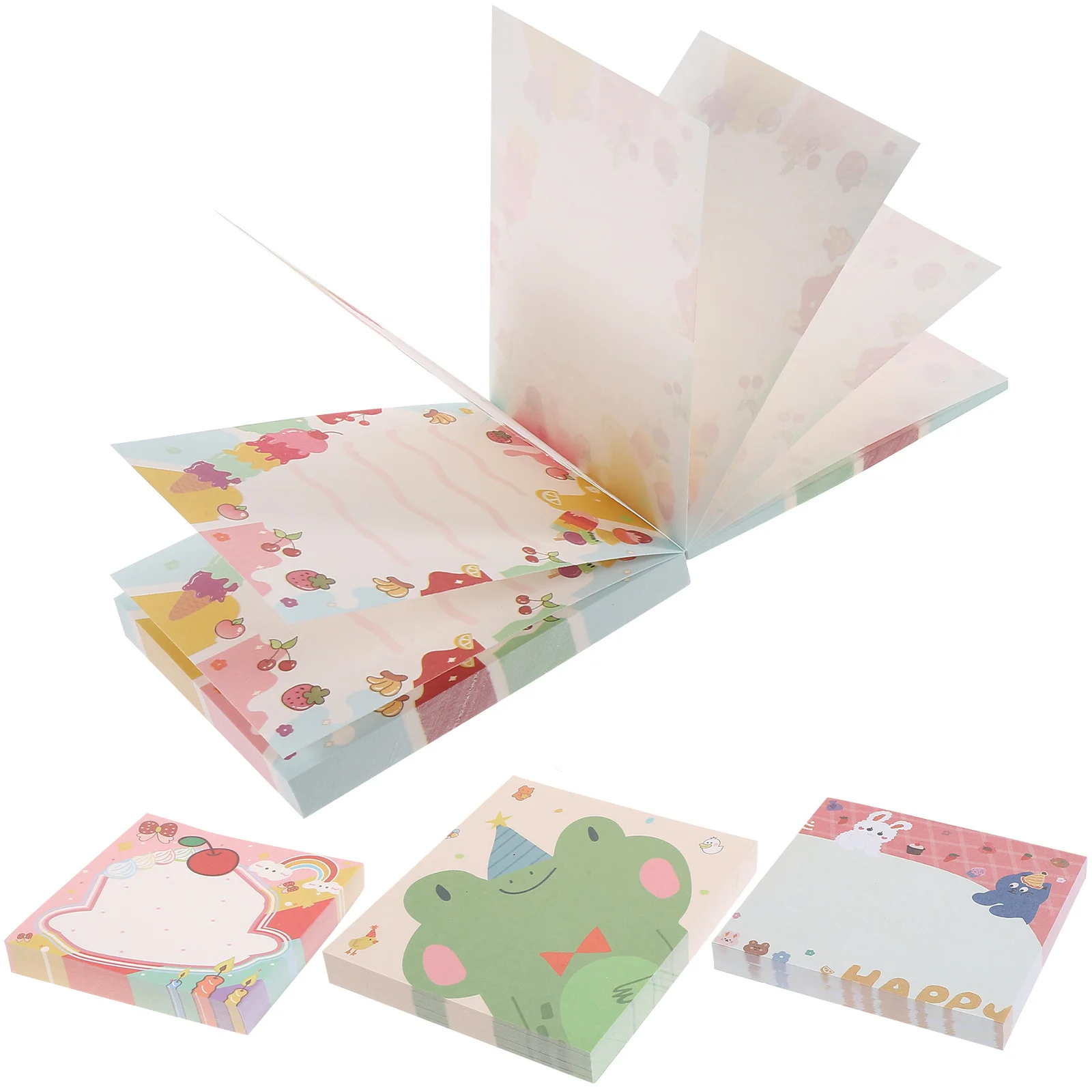 

Ice Cream Cartoon Notepad Pocket Size School Notebook Memo Tear Portable Kawaii