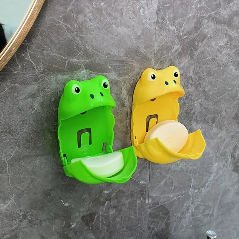 Креативная мыльница в виде лягушки держатель для мыла на присоске прочная