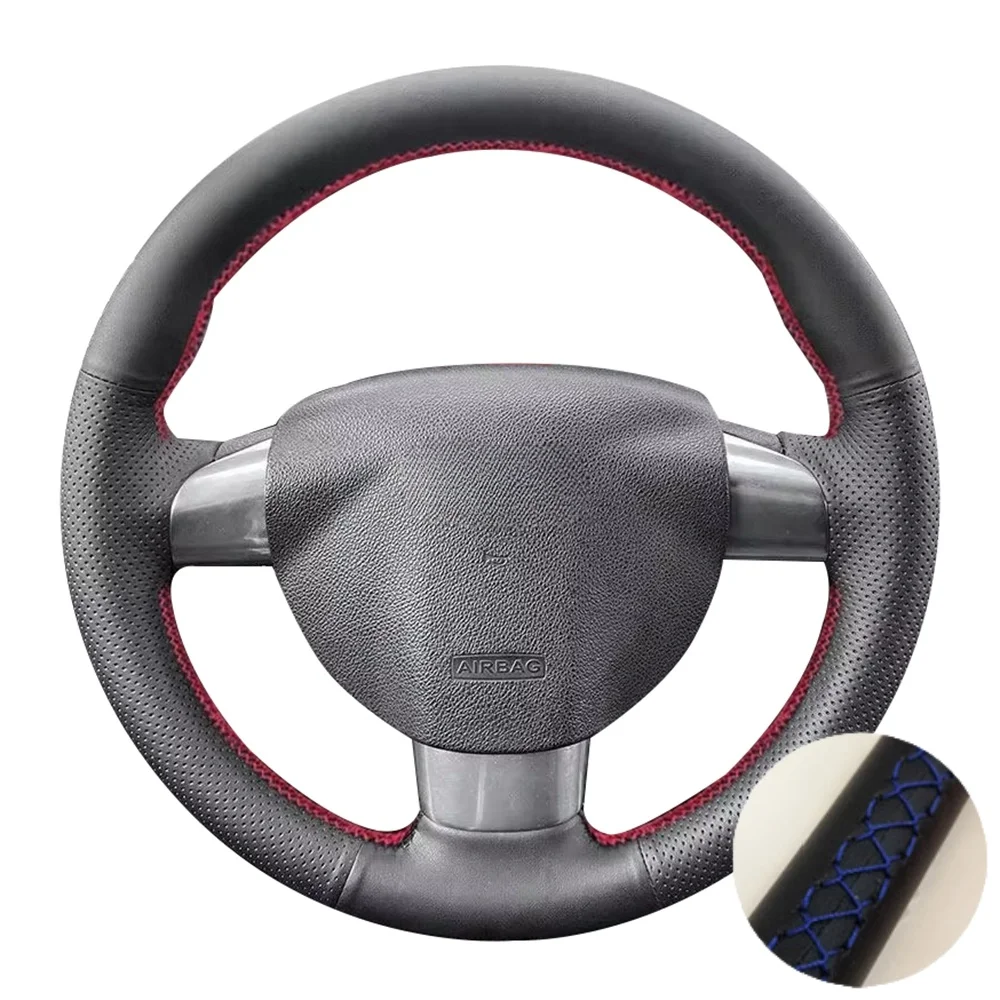

Рулевое колесо, ручная строчка, искусственная кожа из микрофибры для Ford Focus 2 2005-2011, автомобильные аксессуары для 3 спиц