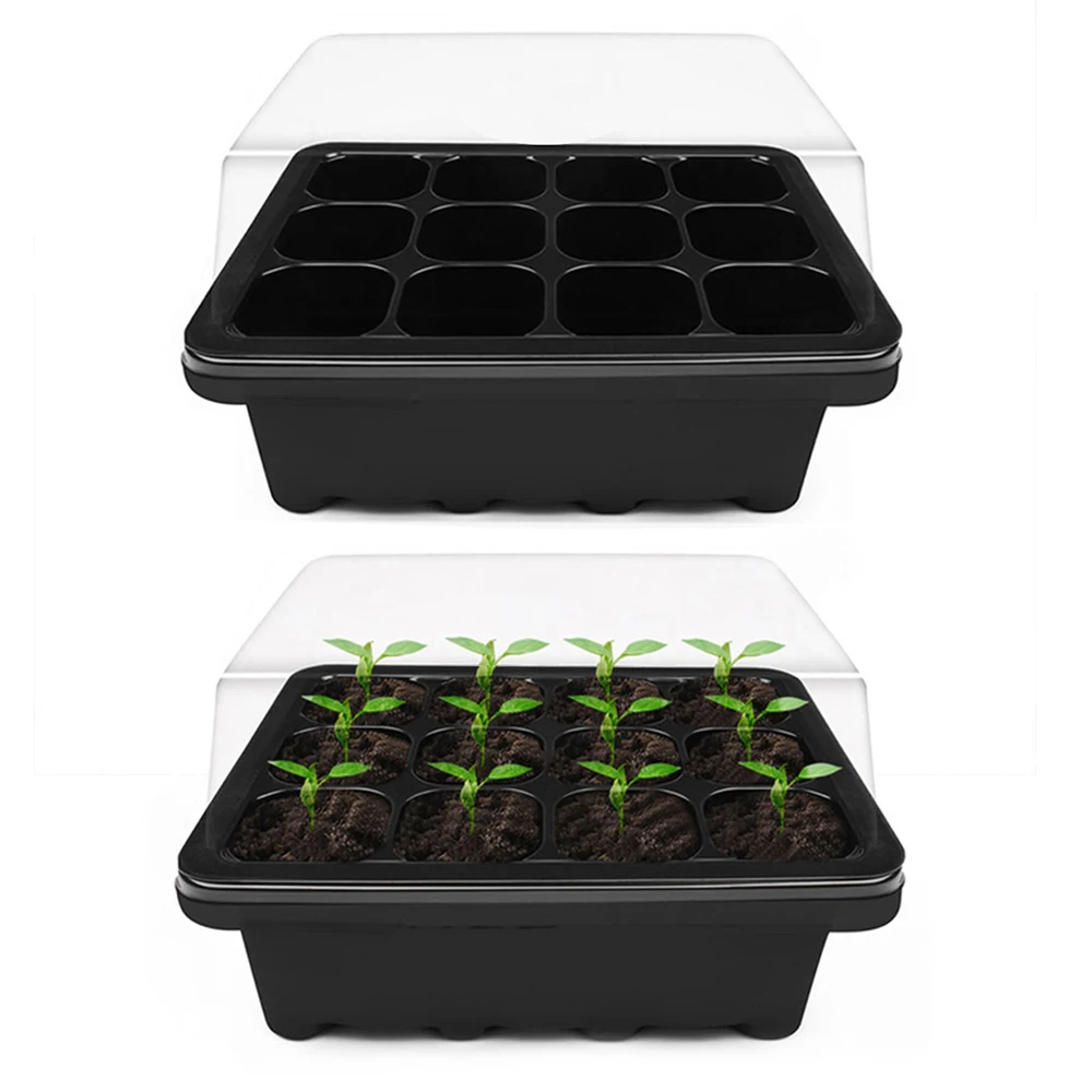 

Горшки для выращивания растений с 12 ячейками, поднос для саженцев, пластиковая основа для семян растений, инструменты для выращивания