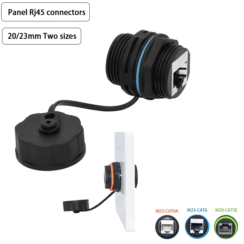 

Сетевой соединитель YXY RJ45 10 шт., Панельное крепление IP68, Ethernet, двойной размер M20/M23 CAT5E/CAT6/CAT6A, Водонепроницаемый проводной соединитель