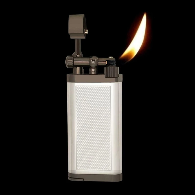 

Genuine SPUNK Oblique Flame Inflatable Gas Pipe Lighter Grinding Wheel with Tobacco Tamper Cigarettes Lighter Smoking Tools Gift