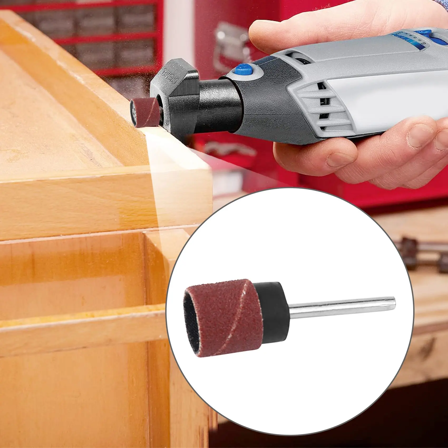 100 шт. 1/2 &quotкомплект шлифовальных лент с 2 оправками шлифовального барабана для