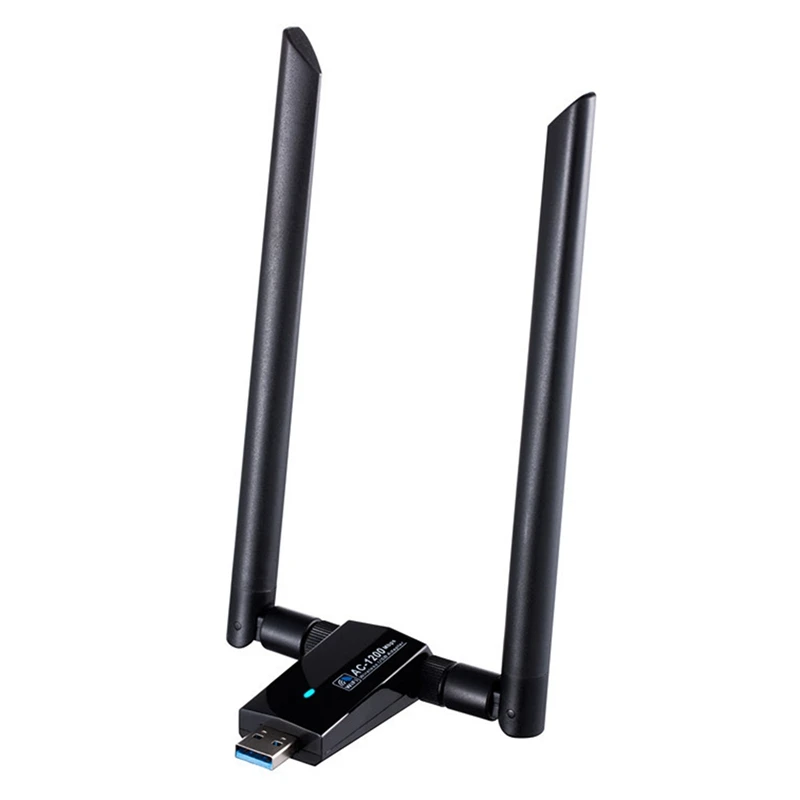 

Wifi Receiver USB Wifi Adapter 1200Mbps Network Card Wifi Dongle 2.4G/5G External Antenna For Laptop Desktop