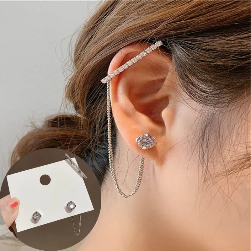 

Delysia King Asymmetry Small square high-end earrings 2021 new fashion jewelry