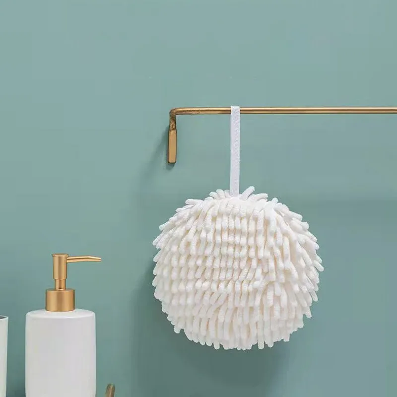 Мягкое полотенце для рук в ванную комнату подвесное из синели кухонное плюшевое