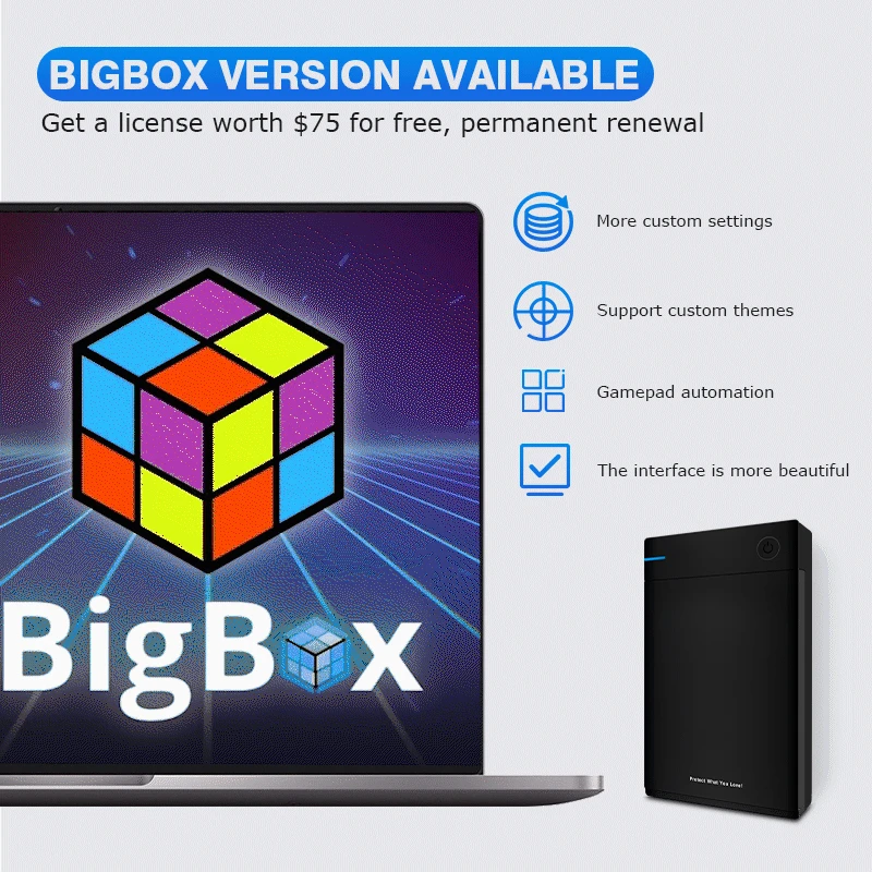 Жесткий диск с 45000 ретро-играми для PS4/PS3/PS2/Wii u/SS/PSP/N64/игровой внешний жесткий Bigbox ПК