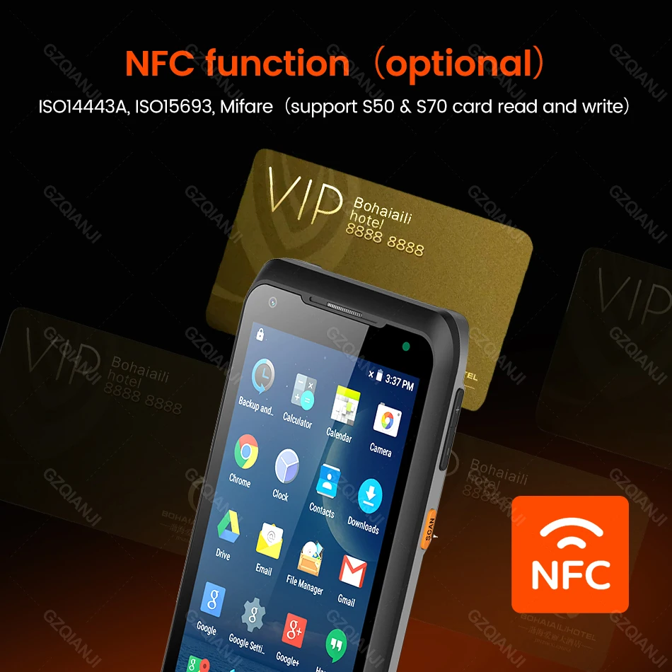 LF UHF RFID андроид КПК коллектор данных Bluetooth сканер Wifi NFC PDA 2D считыватель штрих-кодов