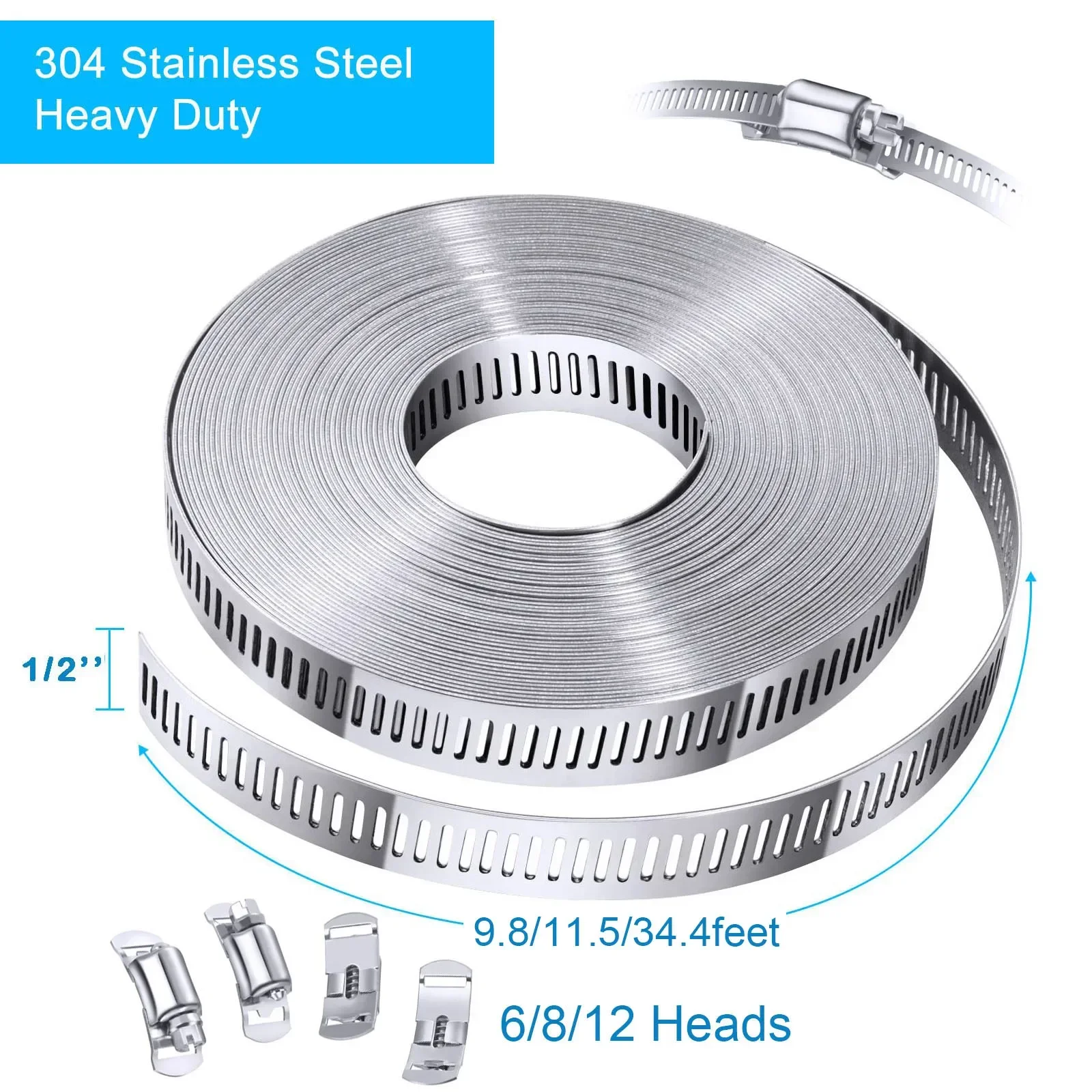 

Комплект зажимов для шлангов Steelsoft из нержавеющей стали 304