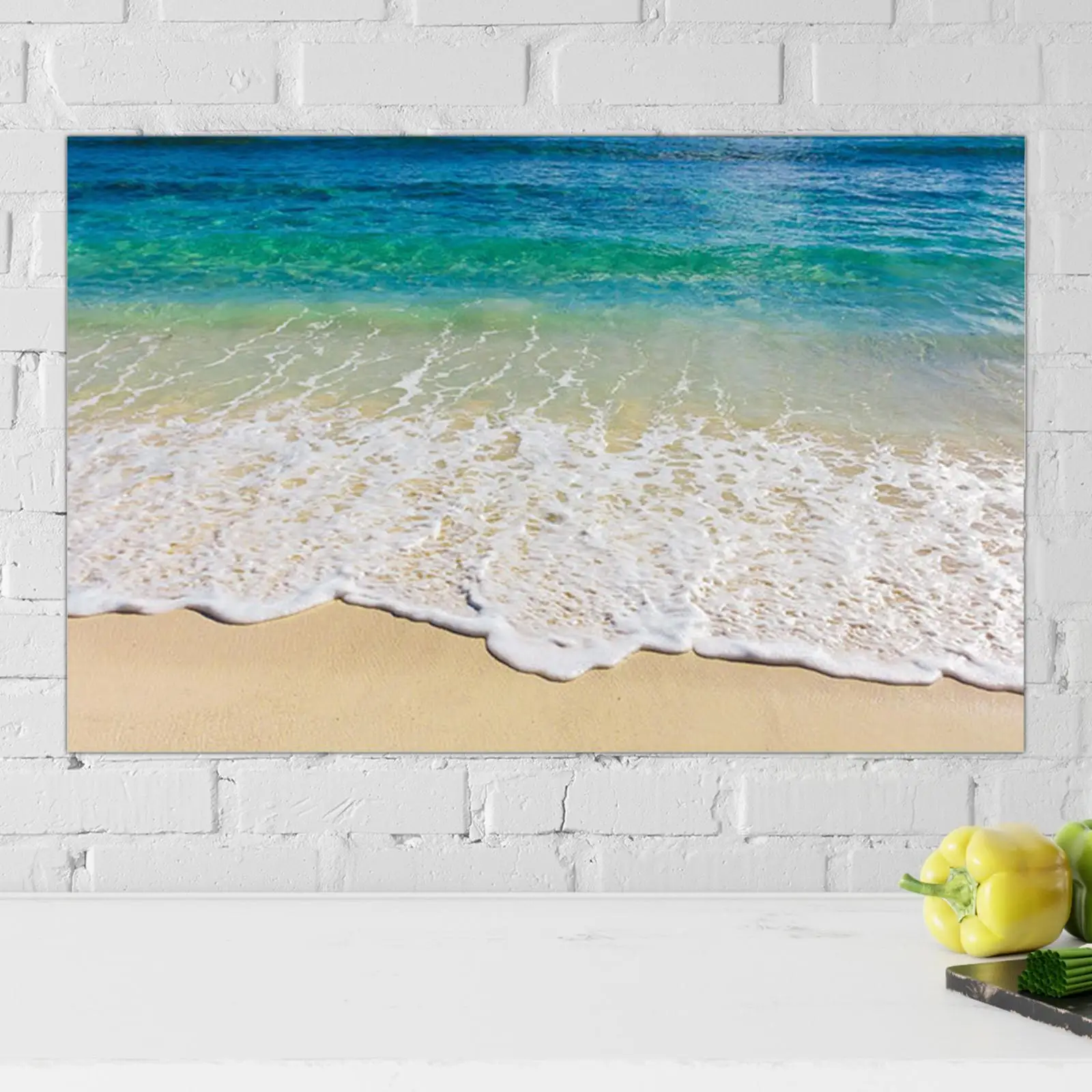 Настенные 3D наклейки с голубыми волнами 2 шт. украшение для стен океаническими