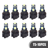 10pcs t5 car auto 3smd 3030 wedge led light bulb lamp dash board instrument white ice blue car interior accessories