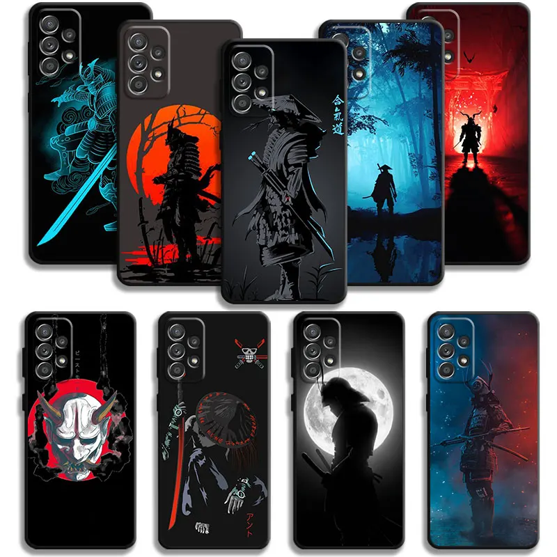 

Phone Case For Samsung Galaxy A14 A73 A53 A71 A51 A31 A33 A22 A12 A21s A13 A32 A52s A72 A52 A23 Japan Ghost Samurai Art