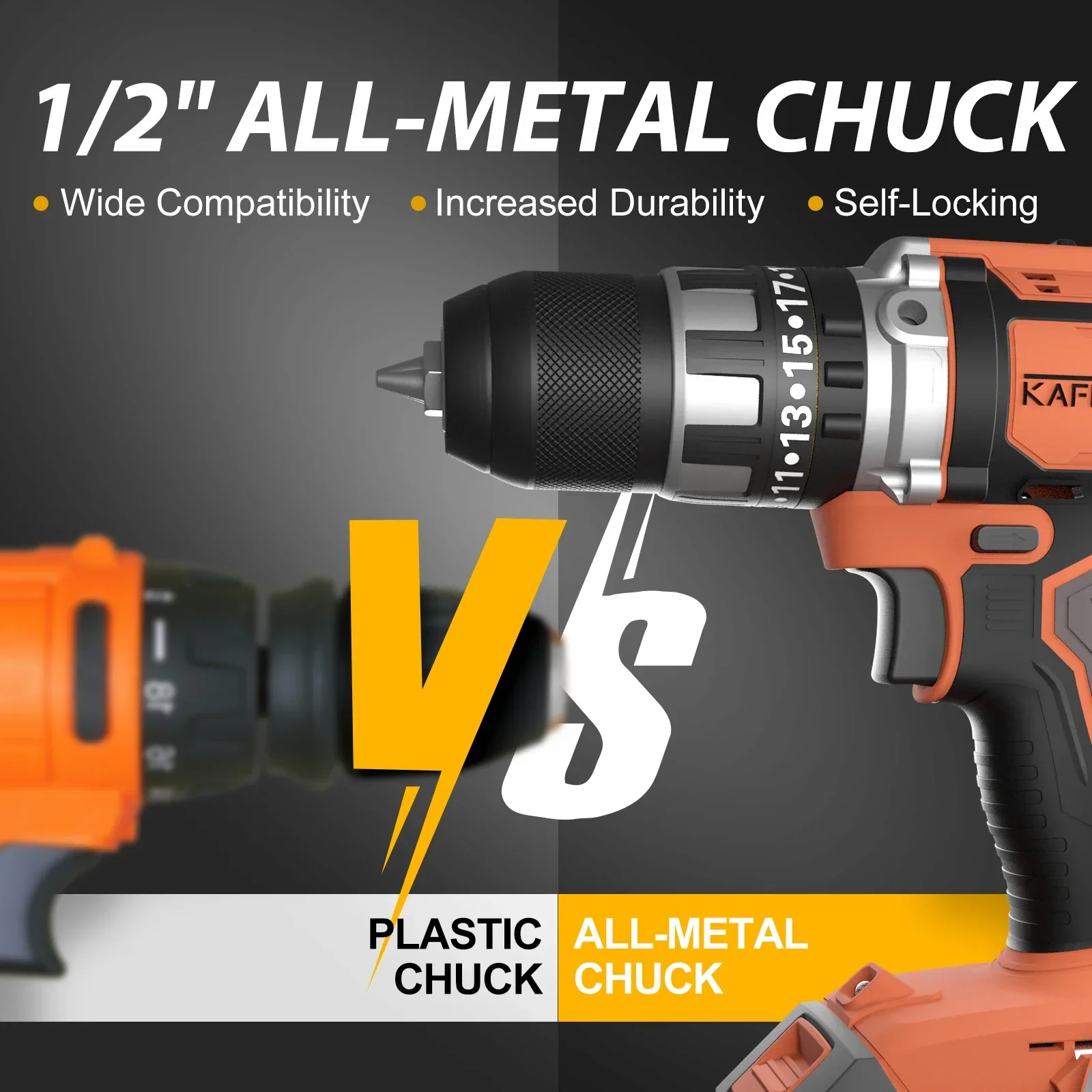 Элегантная беспроводная дрель KAFUWELL PA4541H с регулируемой скоростью 20 в литиевая