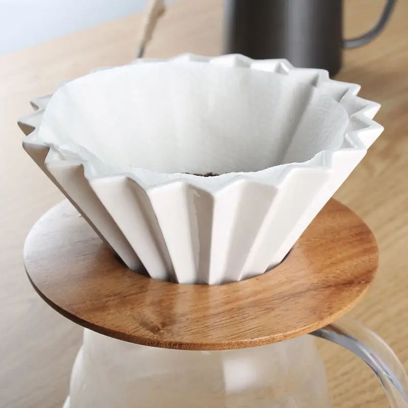 

Ceramic Conical drip cup Coffee Filter Cup Pour Over Coffee Maker with Stand V60 Funnel Dripper Cake Filter Cup Accessories tool