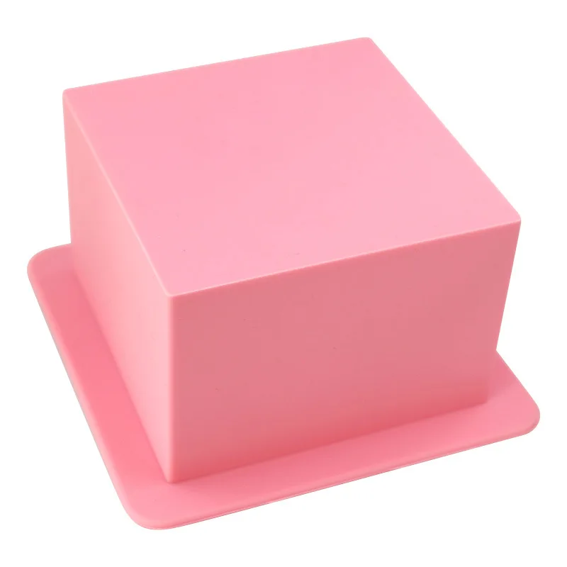 Silicone mold single right-angled square handmade soap tool capacity 430g 9*9cm