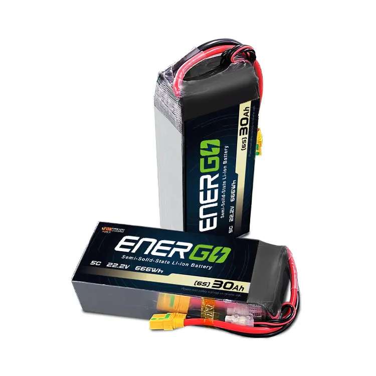 

Foxtech Custom Energo Series Semi Solid State 6S 30000mAh 30Ah 22.2V 5C Lithium Ion Li-ion Battery Pack for UGV UAV Drone Robot
