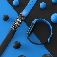 for xiaomi mi band 7 6 5 4 3 watch silicone solo loop wrist two color strap accessories stylish for mi band 3 4 5 belt bracelet