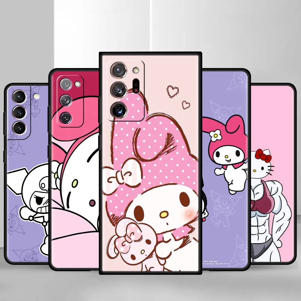 

Cute Rabbit My Melody Case For Samsung Galaxy S21 S20 S22 ultra FE 5G S10 S8 S9 S21 plus s10e for Note 20 10 9 Fundas Cover