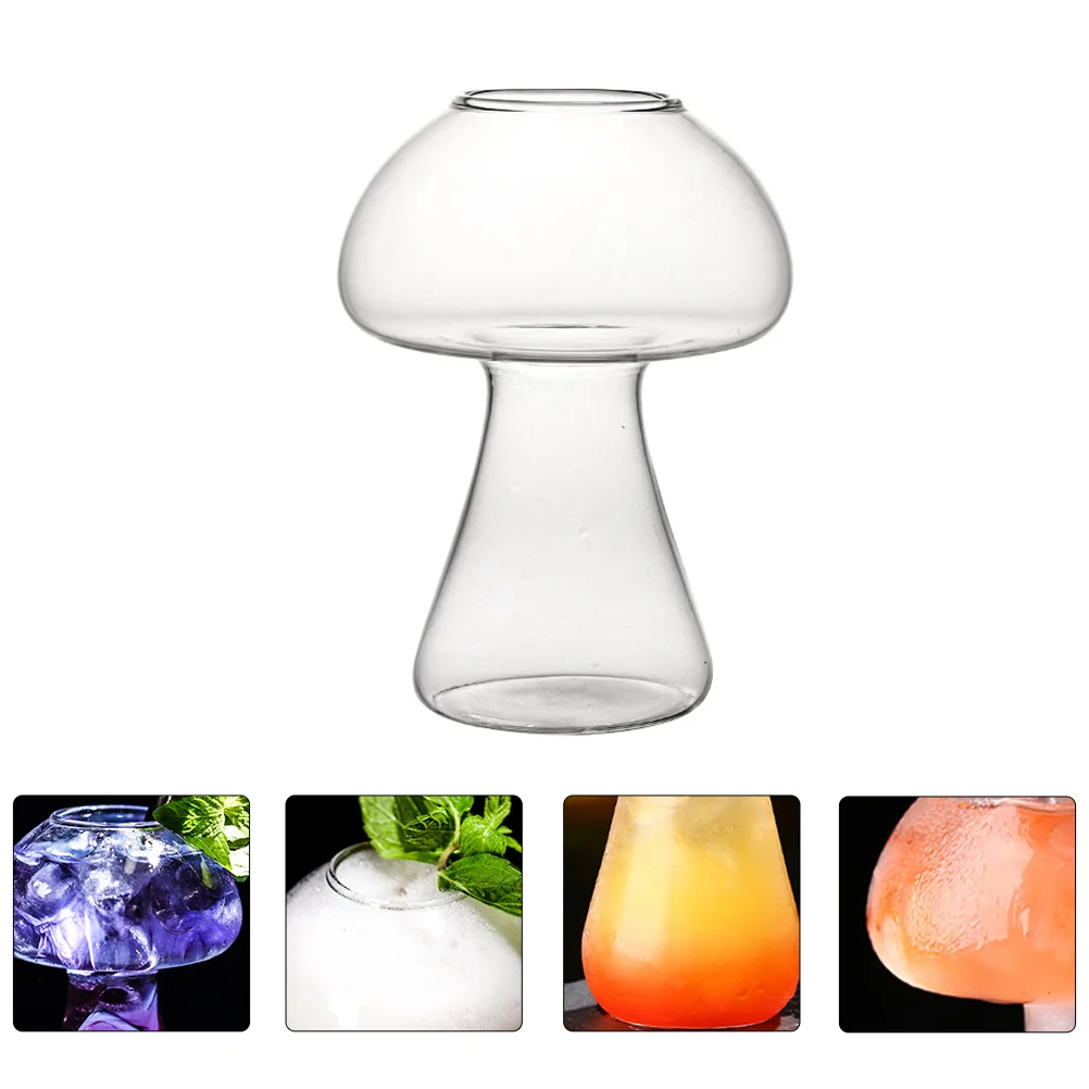 

Cup Glass Mushroom Cocktail Glasses Cups Drink Drinking Shaped Party Canwine Creative Set Practical Goblet Night Club Storage