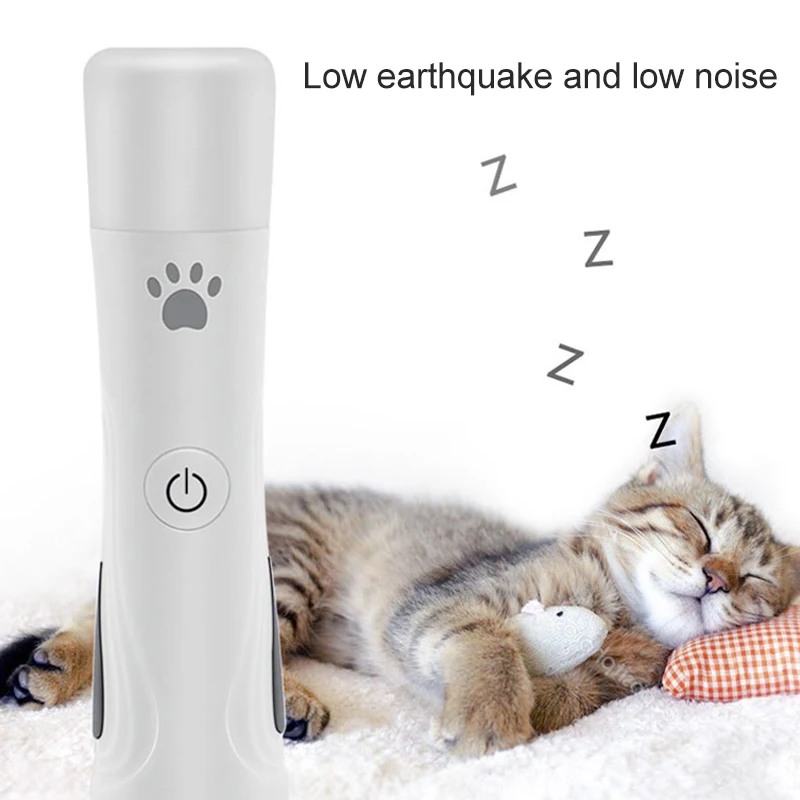Dog Nail Grinder Pet Clipper USB Electric Painless Cats Dogs Paws Grooming Trimmer With LED Light 3-Speed Low Noise |