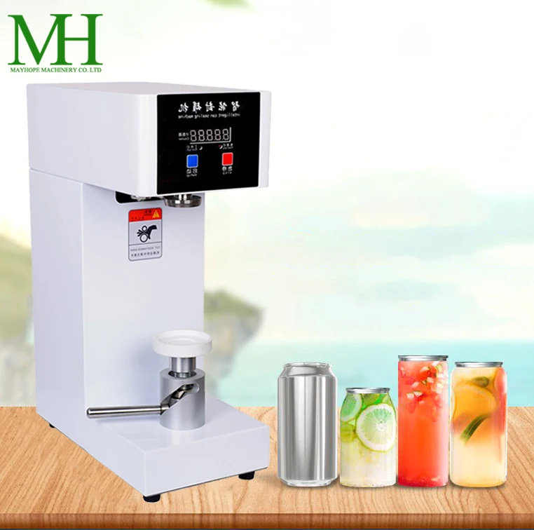 

Intelligent desktop food canning machinery semi-automatic tin can sealing seaming machine for aluminum
