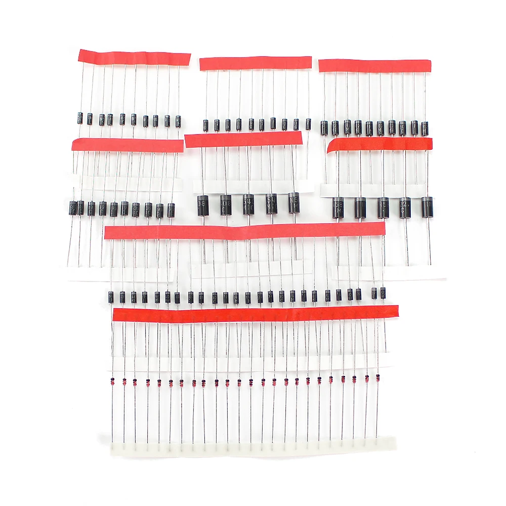 

8 values Fast Switching Rectifier Diode set 1N4148 1N4007 1N5819 1N5399 1N5408 1N5822 FR107 FR207 Electronic Components kit