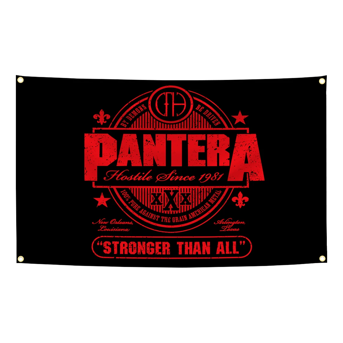 Фото Гобелен с изображением флага группы Panteras Heavy Rock Band, полиэстер, цифровая печать, баннер для декора стен гаража, украшение для улицы №3